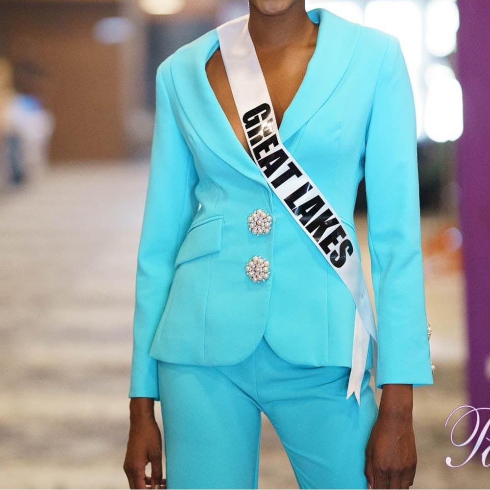 Aqua Blue Sherri Hill Pant Suit